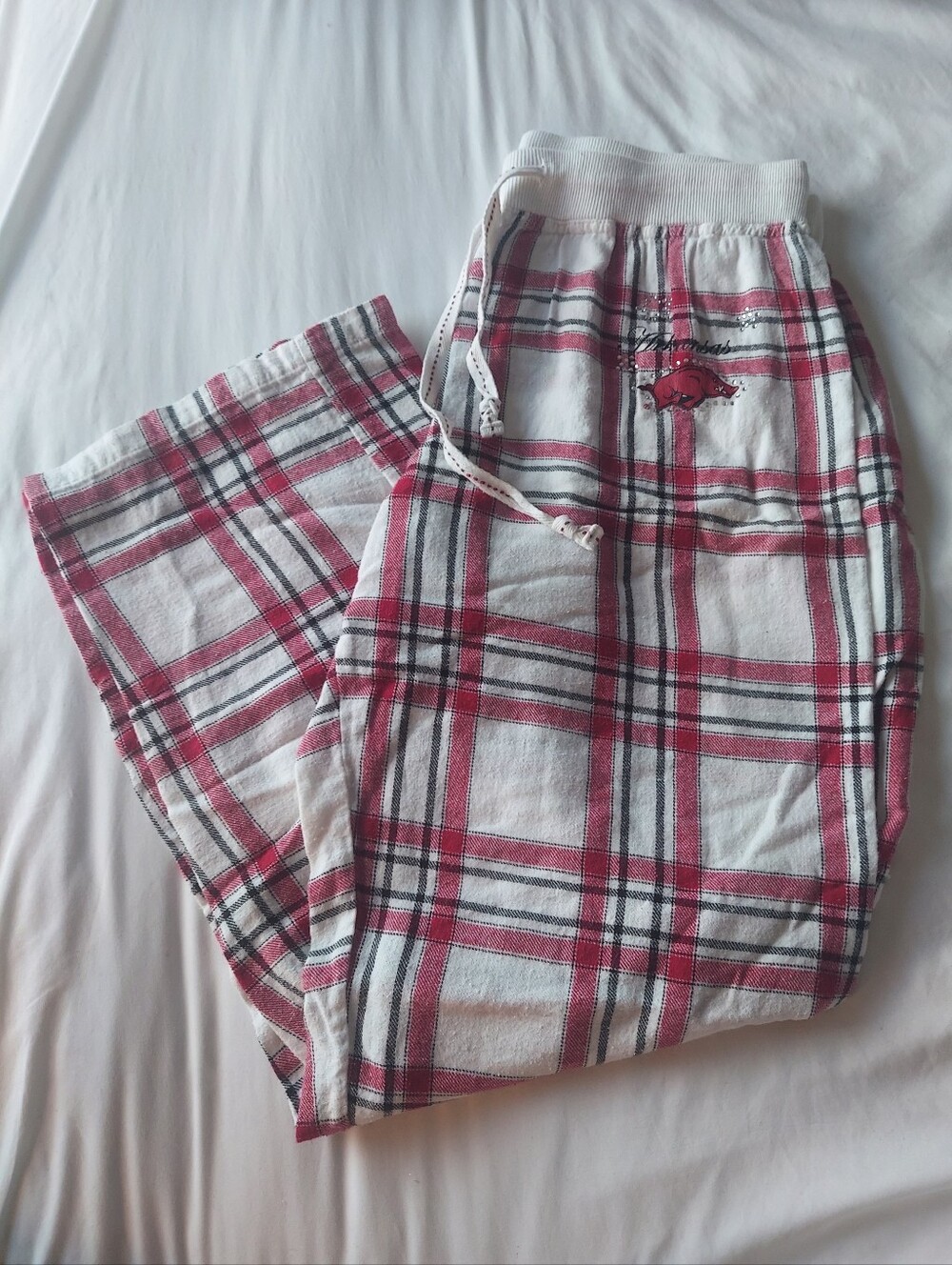 Red and White Razorbacks Pajama Pants